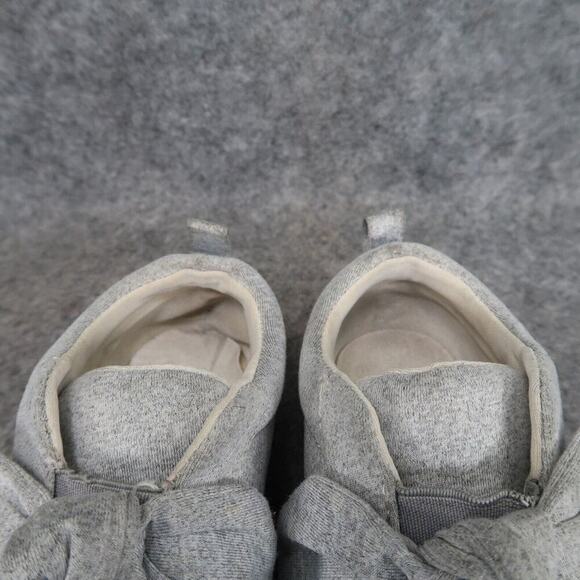 Funky Monkey Shoes Kids 9 Slip On Sneakers Bow Grey Girls Trainer Casual Comfort - Picture 4 of 13